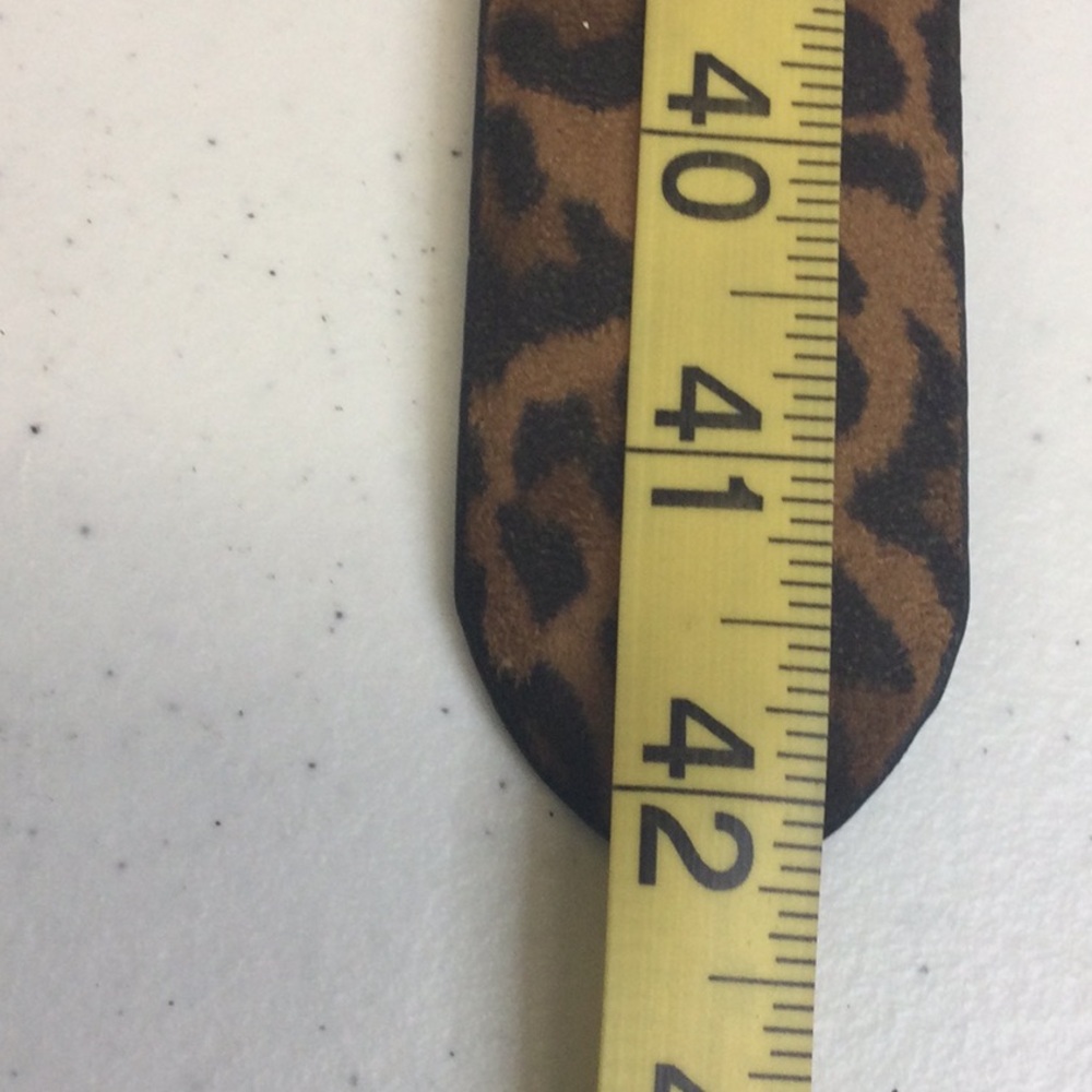 Chaps Leopard Print Belt with Gold Buckle - L - Picture 6 of 6